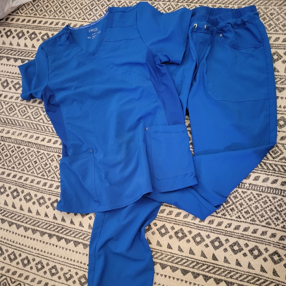 Cherokee IFlex Royal Blue Scrubs Size Medium